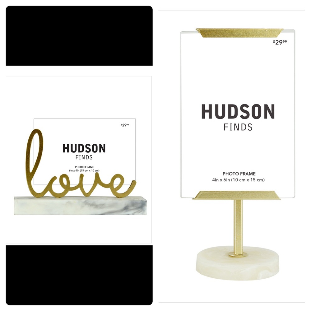 Marble and brushed gold photo frames